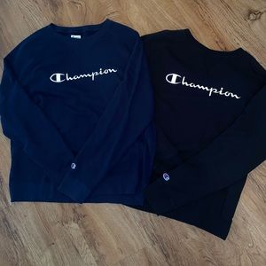 Two champion sweatshirts